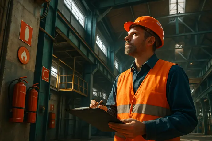 מהלך סקר סיכוני אש במבנה תעשייתי