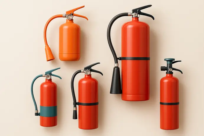 סוגי מטפים שונים