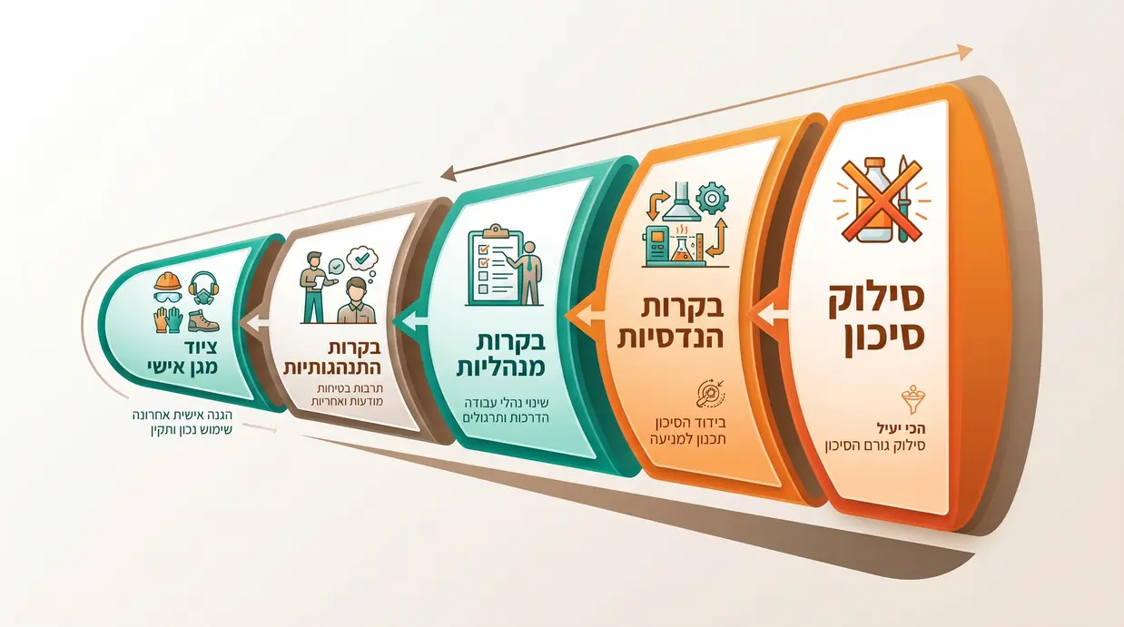 פירמידה הפוכה של מדרג הבקרות בבטיחות